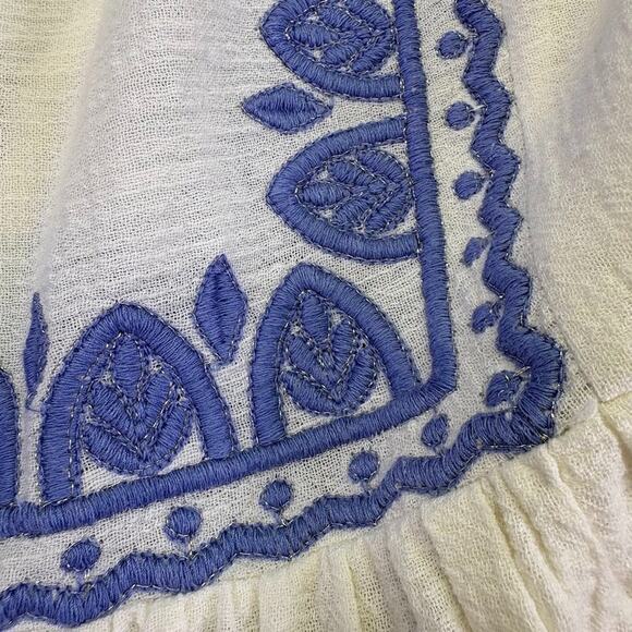 SCARLETT POPPIES Naxos Emroidered Balloon Sleeve Bohemiam Top Blouse Size XS - Picture 13 of 13